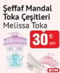 MELİSSA TOKA ŞEFFAF MANDAL TOKA ÇEŞİTLERİ